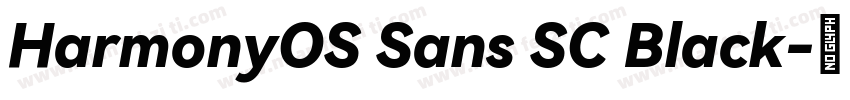 HarmonyOS Sans SC Black字体转换
